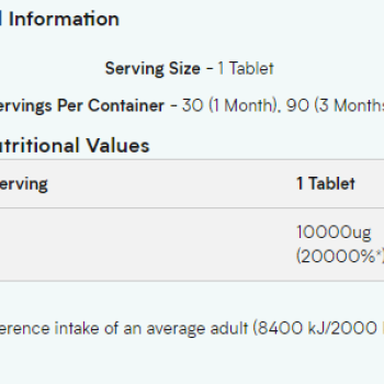 Biotin By myprotein 90 tab