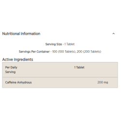 MyProtein Caffeine 200 Tablets MyProtein Caffeine 200 Tablets