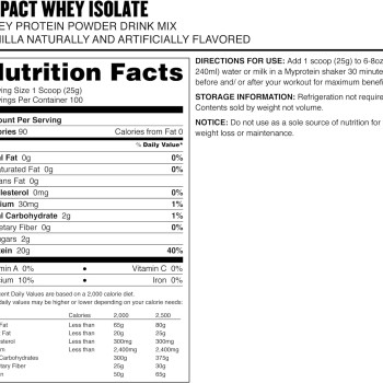 MyProtein Impact whey protein 5.5lbs