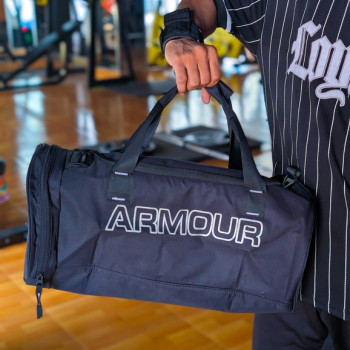 Armour Gym Bag With Shoes Pocket Black Armour Gym Bag With Shoes Pocket Black