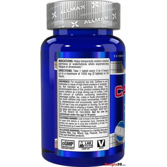 Caffeine 100 tab by ALLMAX Nutrition Caffeine 100 tab by ALLMAX Nutrition