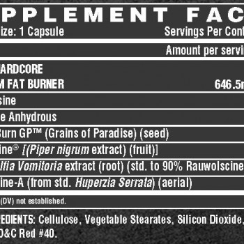 Lipo 6 Hardcore Fat Burner Nutrex