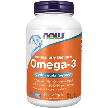 NOW Omega 3 Fish Oil 1000 mg 200 Softgel
