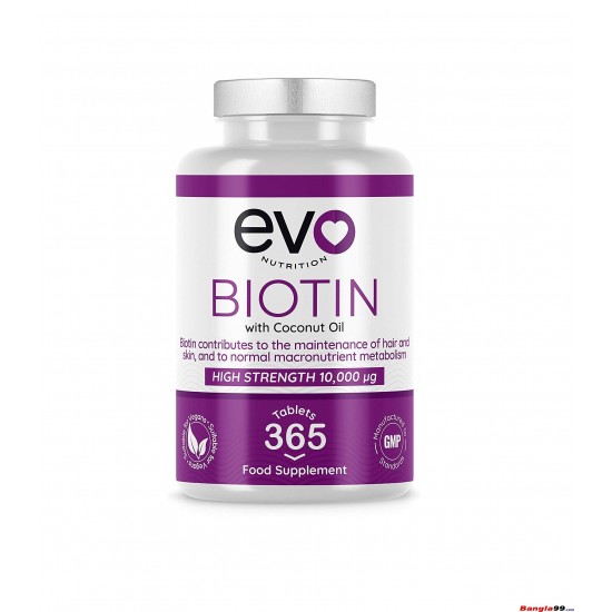 Biotin Hair Growth By EVO NUTRITION 365 Caps
