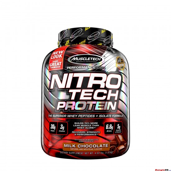 NitroTech Whey Protein 4lbs By Muscle tech NitroTech Whey Protein 4lbs By Muscle tech